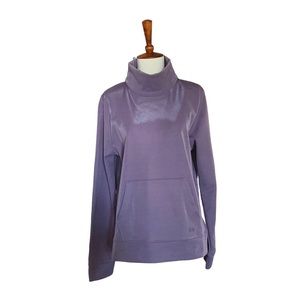 Under‎ Armour Mock Neck Fleece Sweatshirt Size Medium Lavender